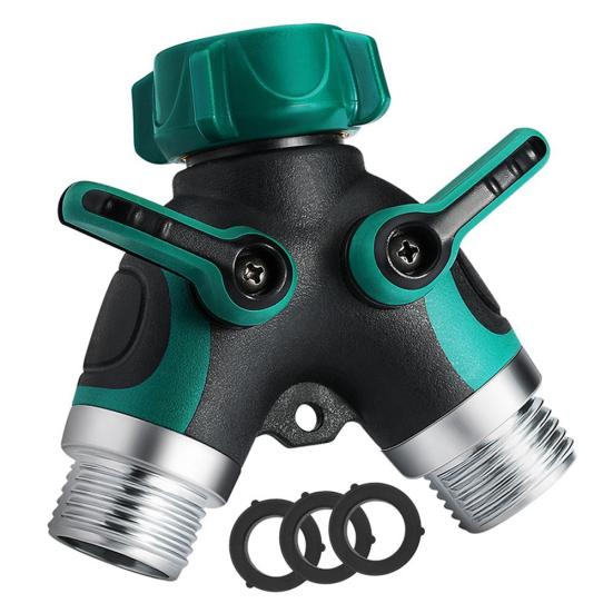 

2 Way Y Shape Hose Connector Garden Splitter Comfortable Plastic Grip Faucet