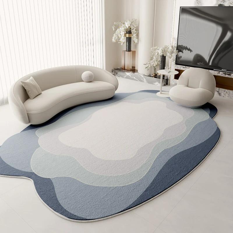 Nordic Style Cloakroom Rug Irregular shape Plush Floor Mat Fluffy Soft Rugs for Bedroom Minimalist Living Room Decoration Carpet