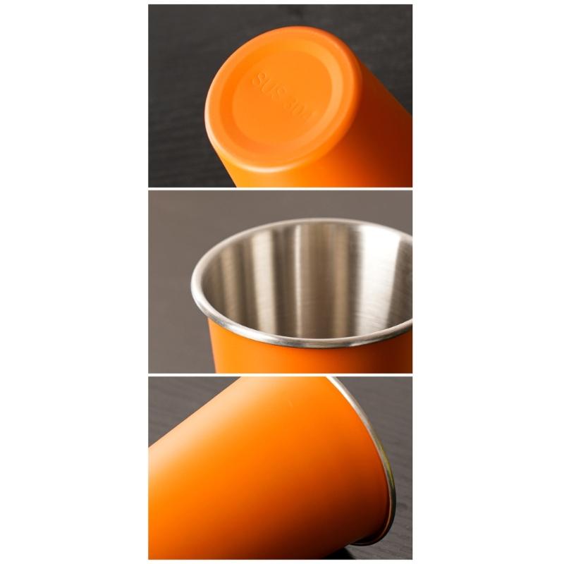 4pcs Stainless Steels Drinking Cups Outdoor Travel Cups 350ml Coffees Milk Beer Mug Stackable Camping Cup Enduring