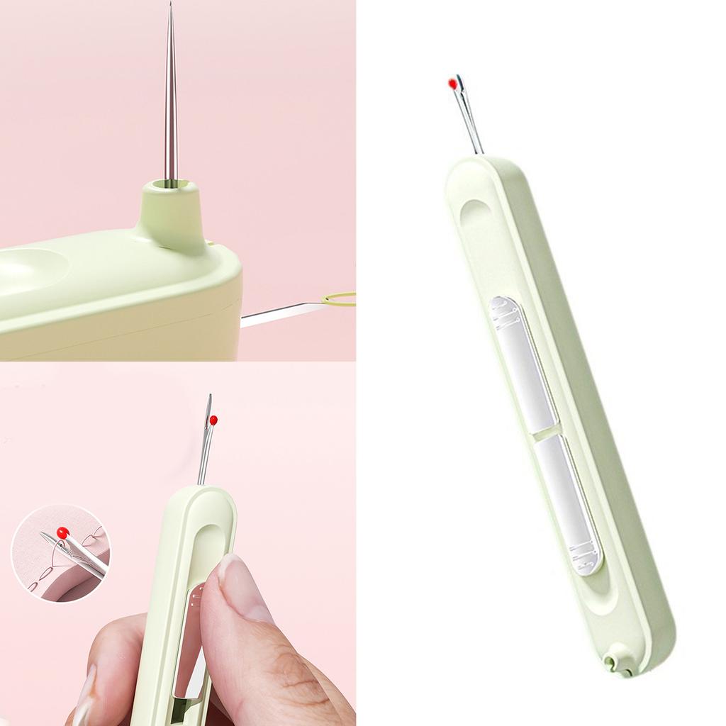 3 Pcs 2-in-1 Needle Threader Seam Ripper Stretchable Remover Tool Thread Remover for Craft Sewings Thread Removing