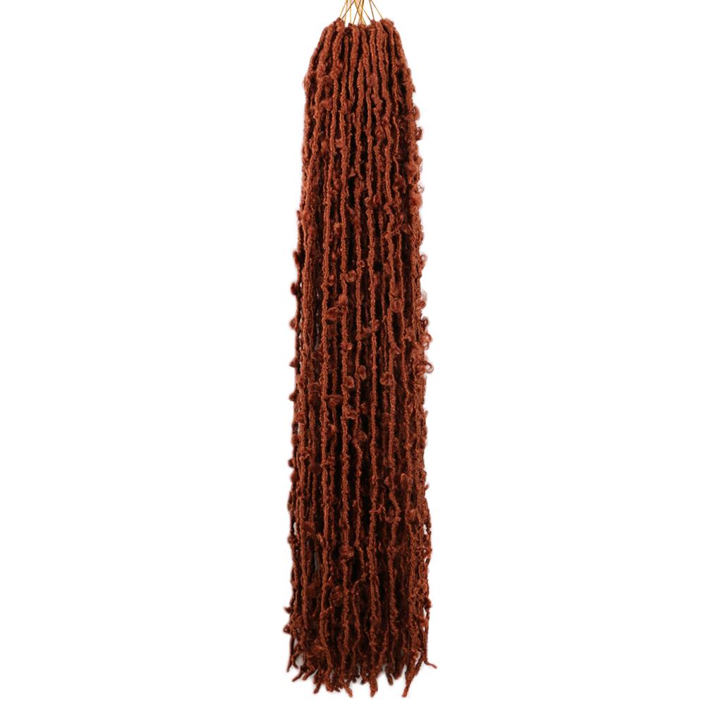 Butterfly Locs Häkelhaar Zöpfe Extensions Weiches Synthetisches Einzel-Weft Faux Locks Lockige Zöpfe Dreadlocks Strähnen Faux Locks