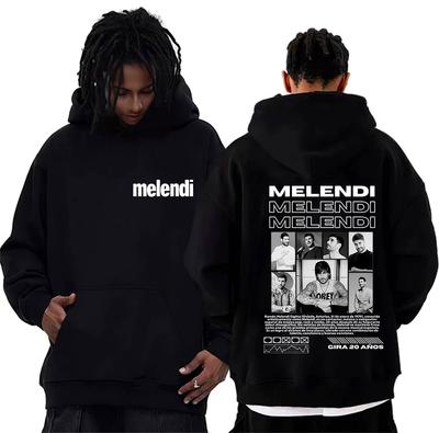 Melendi Tour Album Bluza z kapturem dla fanów Męska Rap Hip Hop Punk Gotycka Bluza Pulowerowa Unisex Casual Oversize z kapturem Streetwear