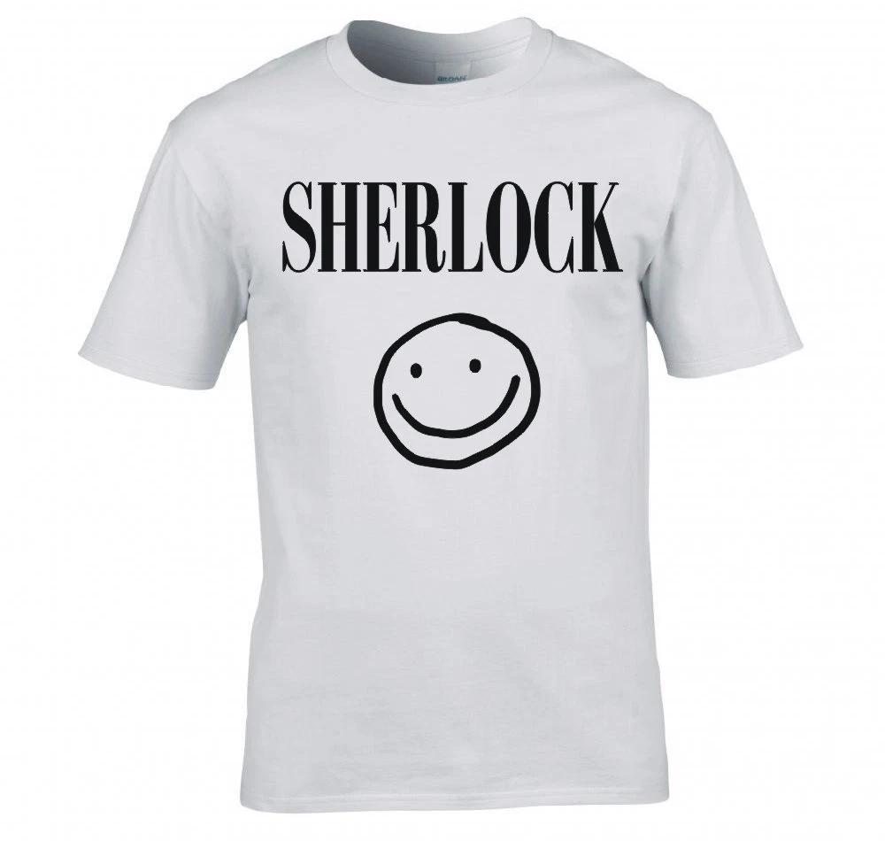 T-shirt Nuova Faccina Sorridente di Sherlock Holmes
