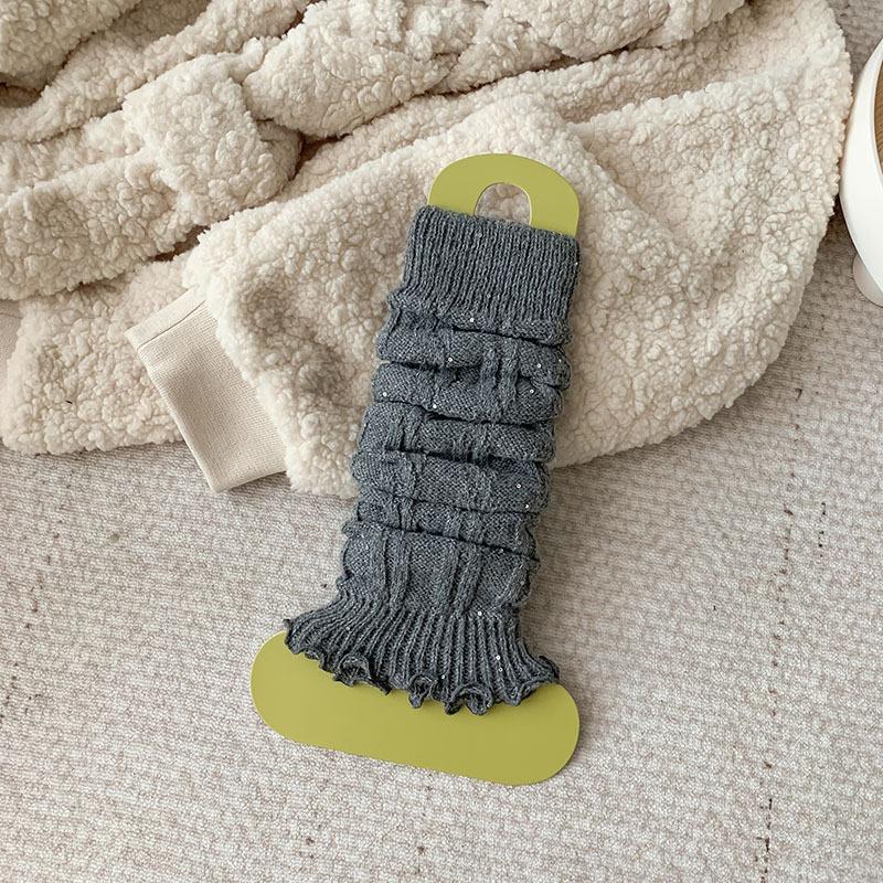 Autumn and Winter Sweet Women Leg Warmers Thin Knitted Long Heap Socks