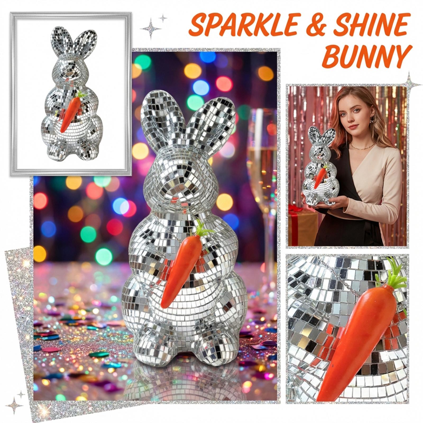

--Easter Disco- Decorative Figurine Party Supplies Home Decoration One Size серебряный