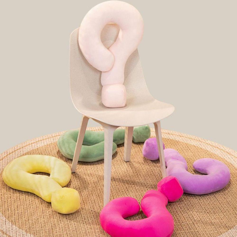 Soft Office Nap Pillow Skin-friendly Neck Support Funny Question Mark Cervical Pillow  Bedding