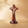 Wooden Hollow Cross Natural Standing Religious Crosses Ornament Vintage Detachable Crucifix Sculpture Ceremony Centerpieces