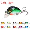 פיתיונות דיג Crankbait פיתיונות כף נדנדה 1.6 גרם 3 ס"מ צבעוני דומה למציאות Swimbbait Wobbler דג צף