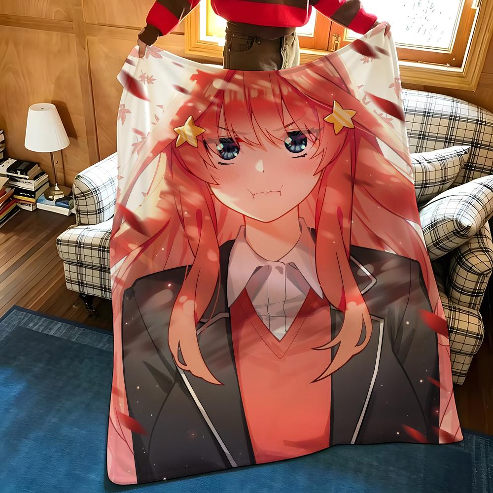 Anime T-The Q-Quintessential Q-Quintuplets Throw Flannel Blanket Suitable for Sofas Beds Offices Travel, Camping Chairs
