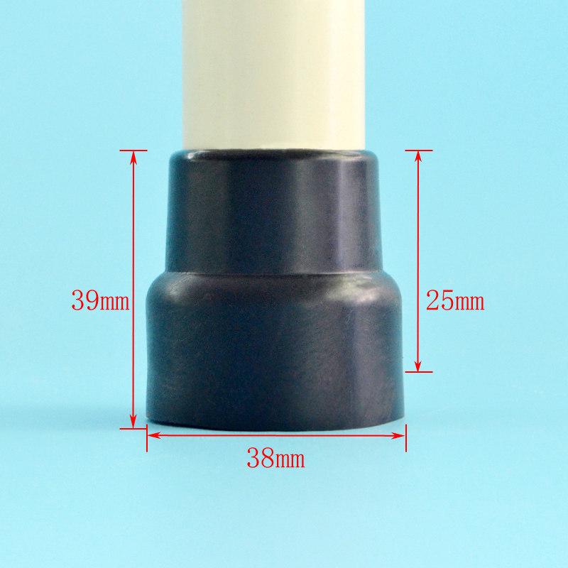 28mm Steel Lean Pipe Adjustable Foot with Rubber Sleeve and Metal Support
