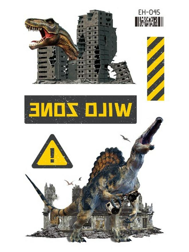 Dinosaurier Tyrannosaurus Rex Wasserdichte Tattoo-Aufkleber für Kinder - Langlebige Gesichts- & Arm-Abziehbilder