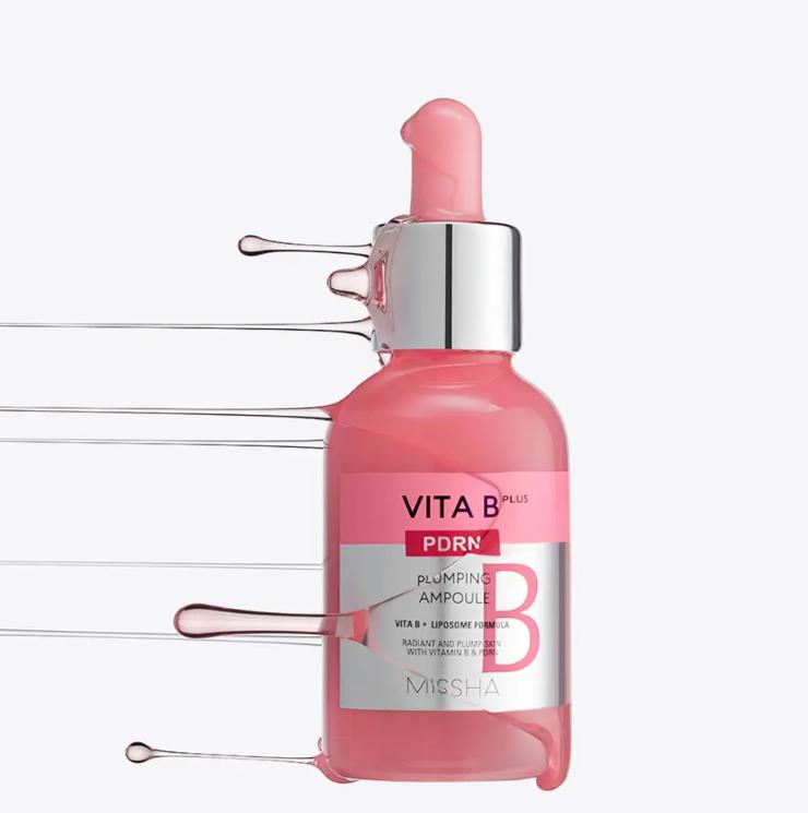 MISSHA Vita B Plus PDRN Plumping Ampoule 30ml – Hydrating & Firming Skin Boost Ampoule