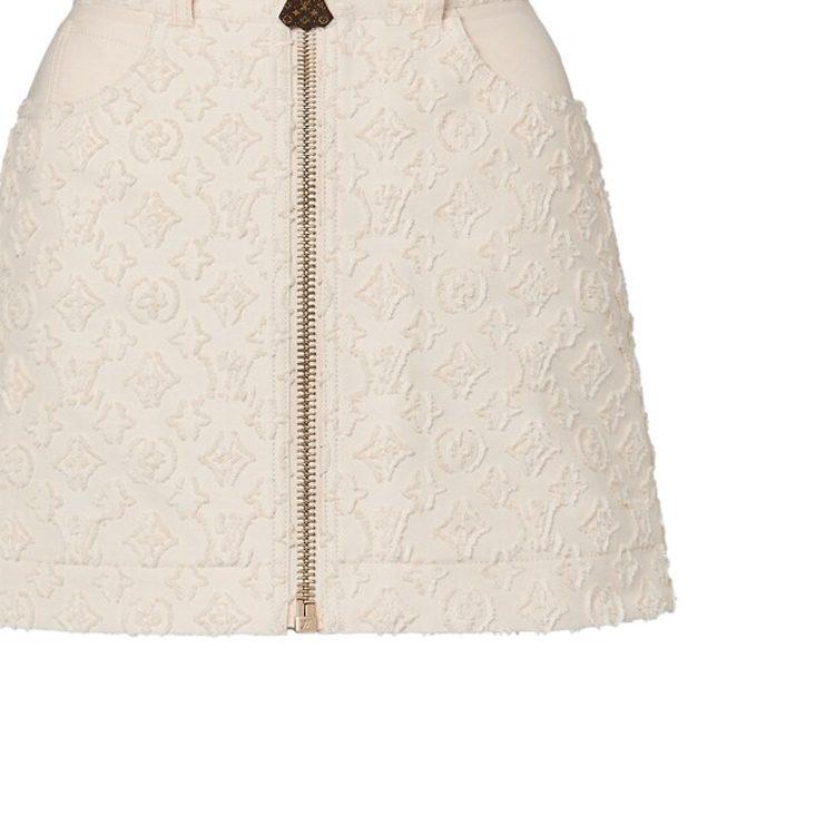 LOUIS VUITTON Monogram Fil Coupe Mini Skirt 1AFUQ3