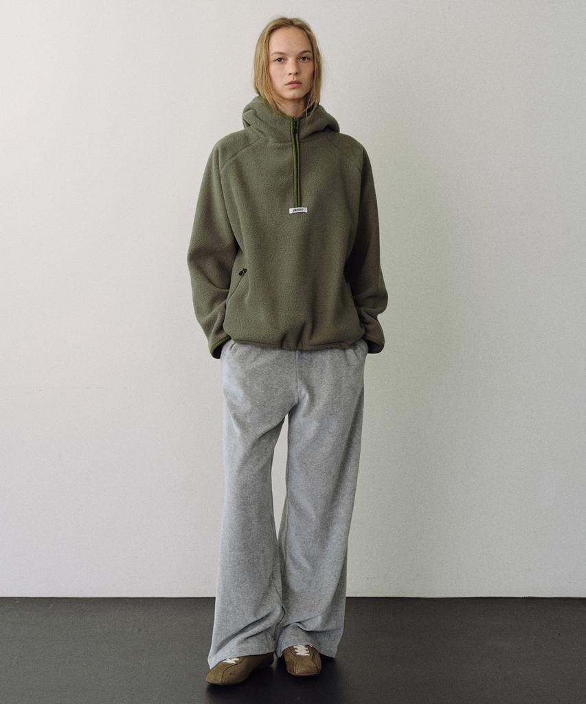 Fleece Hoodie Half Zip-Up
