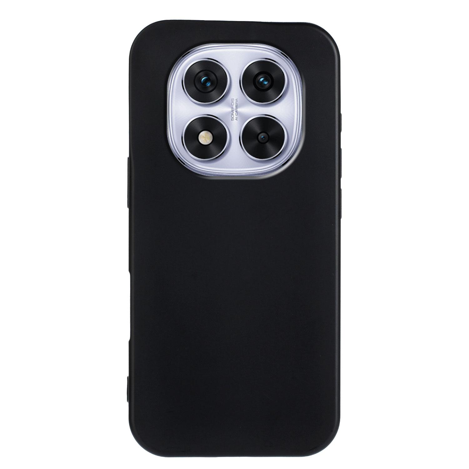 

For Xiaomi Redmi Note 14 Pro 4G TPU Case Soft Matte Anti-fingerprint Phone Back Cover Black