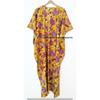 Indian Yellow Long Floral Print Cotton Hippie Maxi Women Nightwear Caftan Dress CKFTN-SCRN-FULL-BUYIT-078