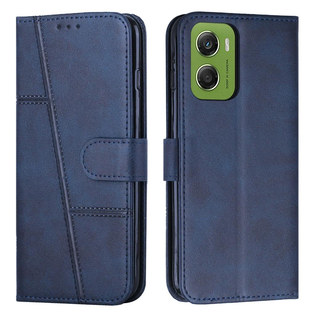 For Motorola Moto G06 4G/G06 Power 4G Leather Phone Case Foldable Stand Wallet Flip Cover with Strap