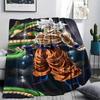 Dragon Ball Character Print Flannel Blanket High Quality Comfortable for All Seasons Home Decor Warmth and Comfort Perfect for Christmas Gifts