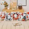 1PC LOZUJOJU Halloween Pillowcase Cute Cartoon Printed Cushion Cover for Sofa Living Room Bedroom Home Decor