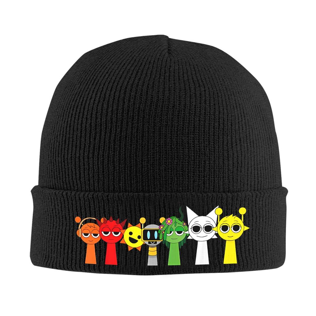 Cappello Gioco Personaggi Sprunki Berretto Autunno Inverno Nuovo Durple Pinki Jevin Sky Vineria Cappelli Berretti Lavorati a Maglia in Acrilico Unisex