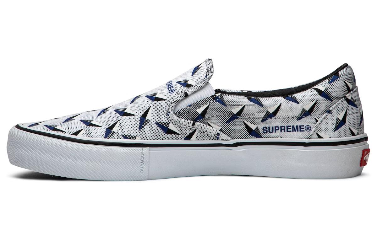 Слипоны Supreme x Слипоны Classic Vans Pro  Diamond Plate White  VN0A347VTEF 40.5