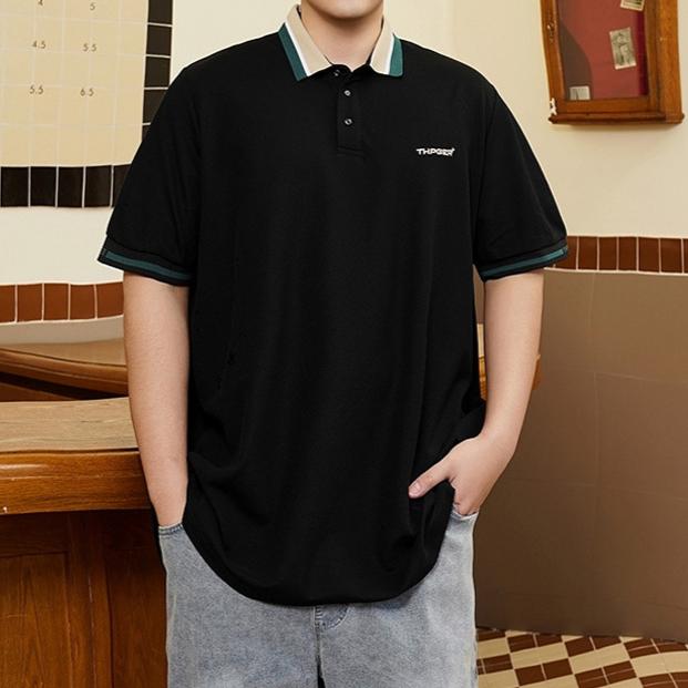 Vintage Moisture Wicking Soft High Quality Breathable Men's Loose Polo Shirt--Wrinkle Resistant Casual Sport Short Sleeve Neck Shirt