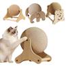 Elephant Shaped Cat Scratcher Solid Wood Stable Triangular Sisal Ball  Toy for Home Pet Cats