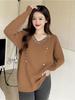 Elegant Plus Size Beaded Knit Sweater for Women - Winter Fashion for Curvy Figures