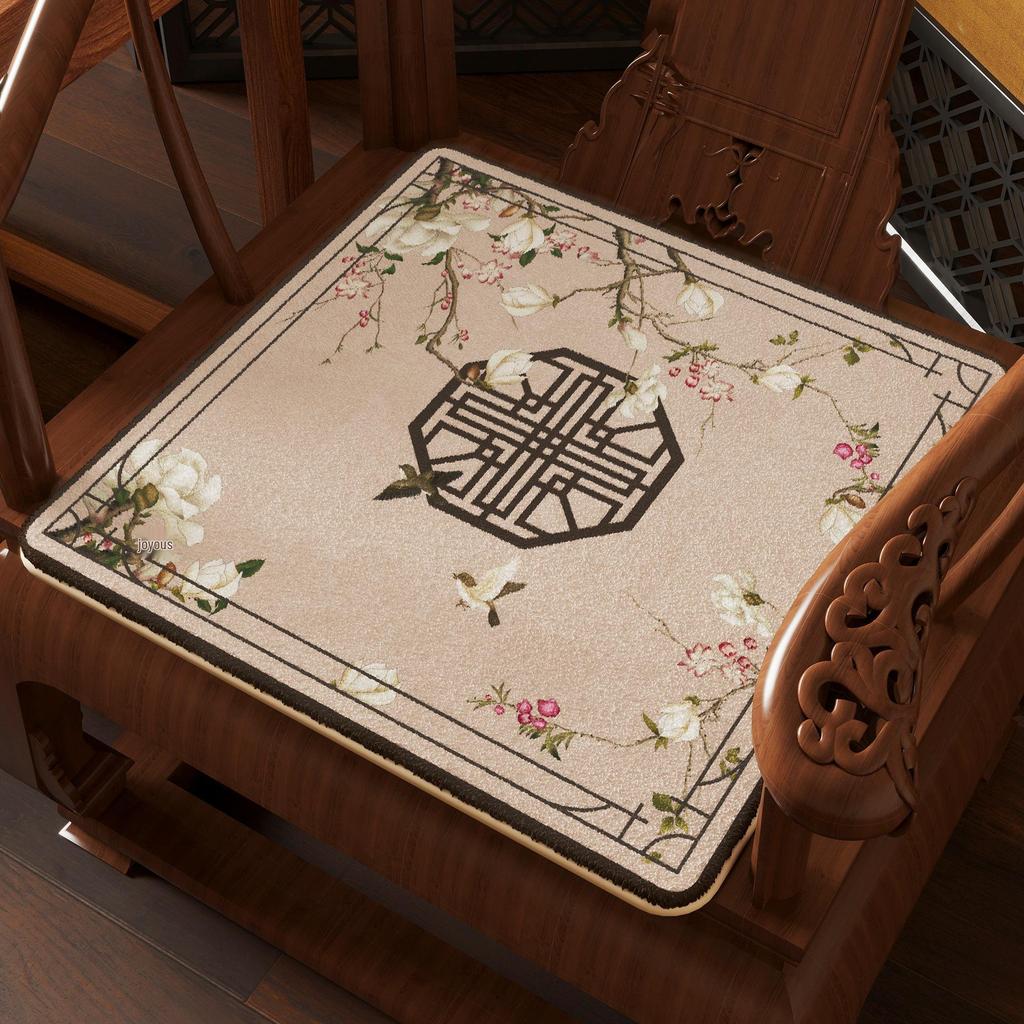 Almofada para Cadeira e Mesa de Chá Estilo Chinês 420 Pontos Imitação de Caxemira - Sofá de Jacarandá de Inverno Pelúcia