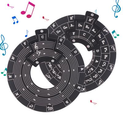 Beşinci Çember Plastik Çark Melodi Aracı Müzik Teorisi Plaka Öğrenme Aracı Akor Serisi Tablosu