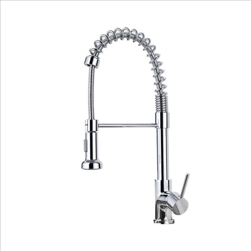 Matte Black Spring Kitchen Sink Faucet Pull Down Kitchen Faucet Single Handle Mixer Tap 360 Rotation Torneira Cozinha Mixer Tap