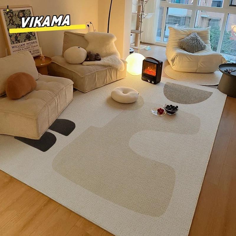 Moderno soggiorno semplice tappeto interamente coperto divano tavolino da tè resistente all'usura antiscivolo facile da curare tappeto in finta cashmere
