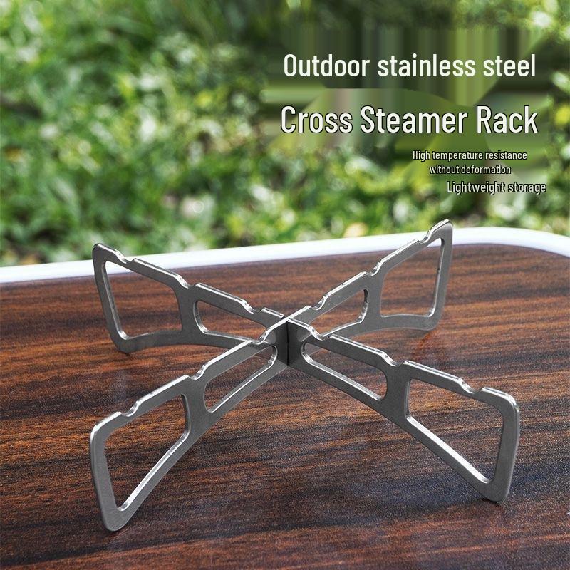 Stainless Steel Folding Multifunctional Steaming Rack - Kitchen & Camping Heat Insulation Support