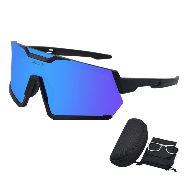 Occhiali da Ciclismo Sportivi Mountain Bike Occhiali da Sole Circolari Pattinaggio a Rotelle Velocità Antivento Goggles Luce Polarizzata