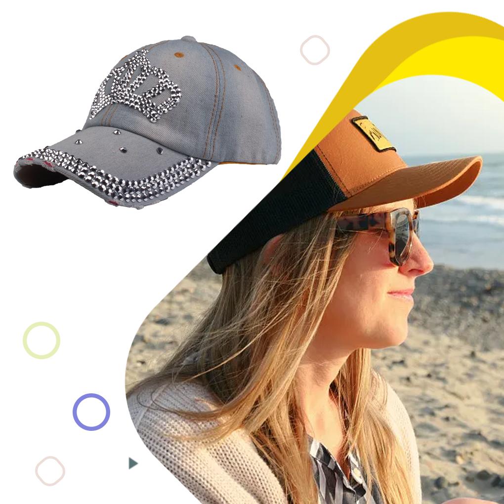 Cotton Denim Baseball Cap Breathable Fabric Sweat Absorbing Adjustable Belt Hat Casual Match Style