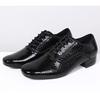 Scarpe da ballo in vera pelle quadrate da uomo ventilate scarpe da ballo suola morbida scarpe da ballo sociale sneakers in pelle per ballo latino pieghettate