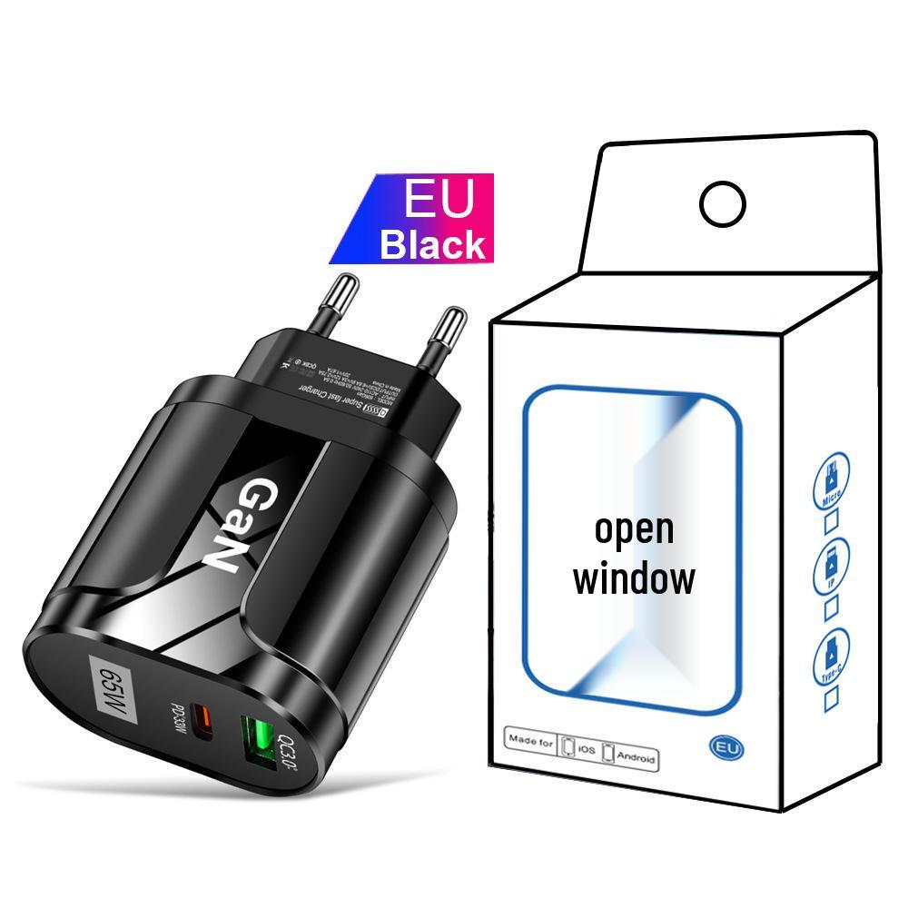 PD33W GaN QC3.0 Fast Charger 9V/12V EU/AU/UK Spec USB Adapter
