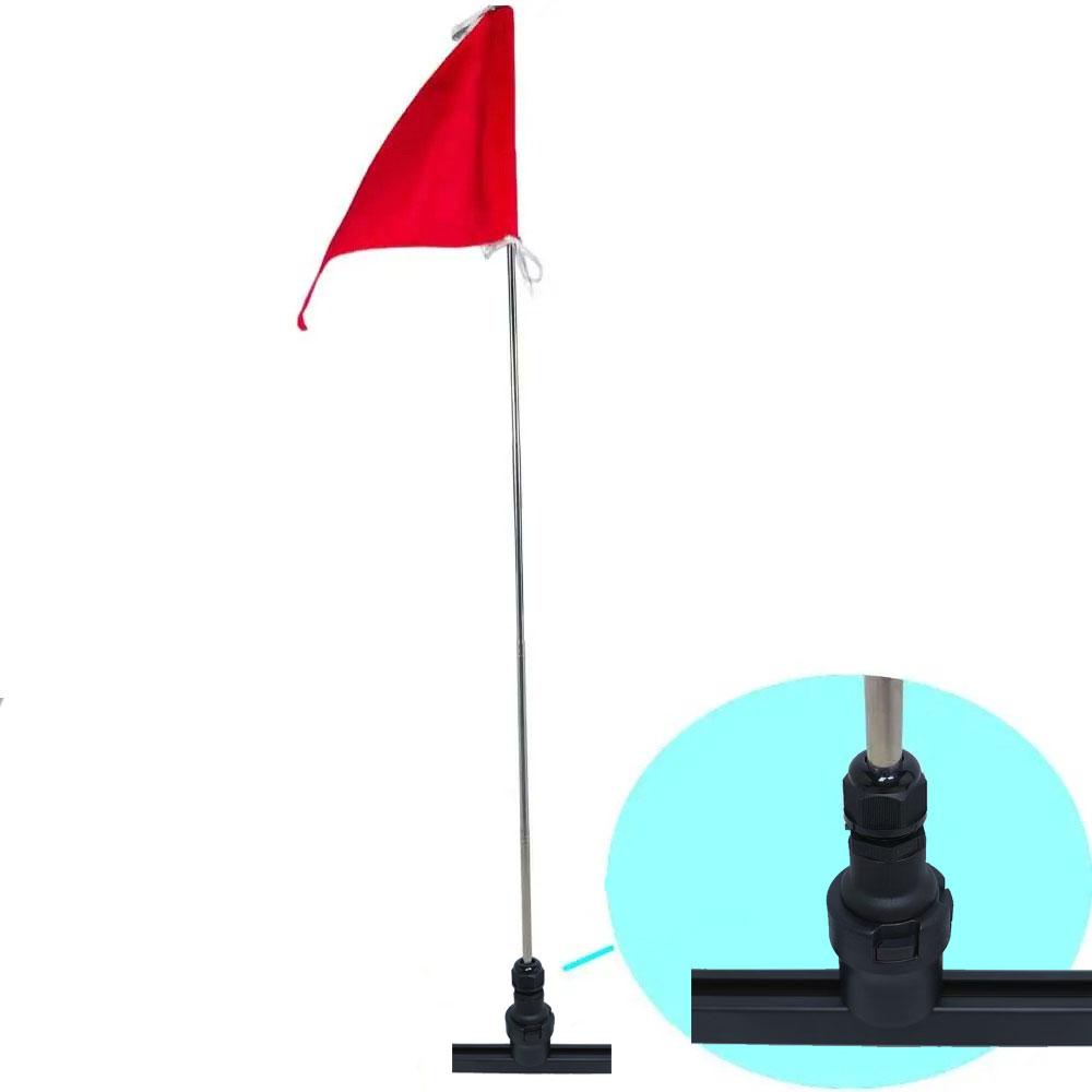 Kayak Canoe Boat Safety Flag with Base Mount and Stainless Steel Adjustable Pole Universal Kayaking Warning Flag 7