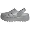 Adidas Adilette Platform Comfortable Soft Clogs Women Footwear Silver JQ9879