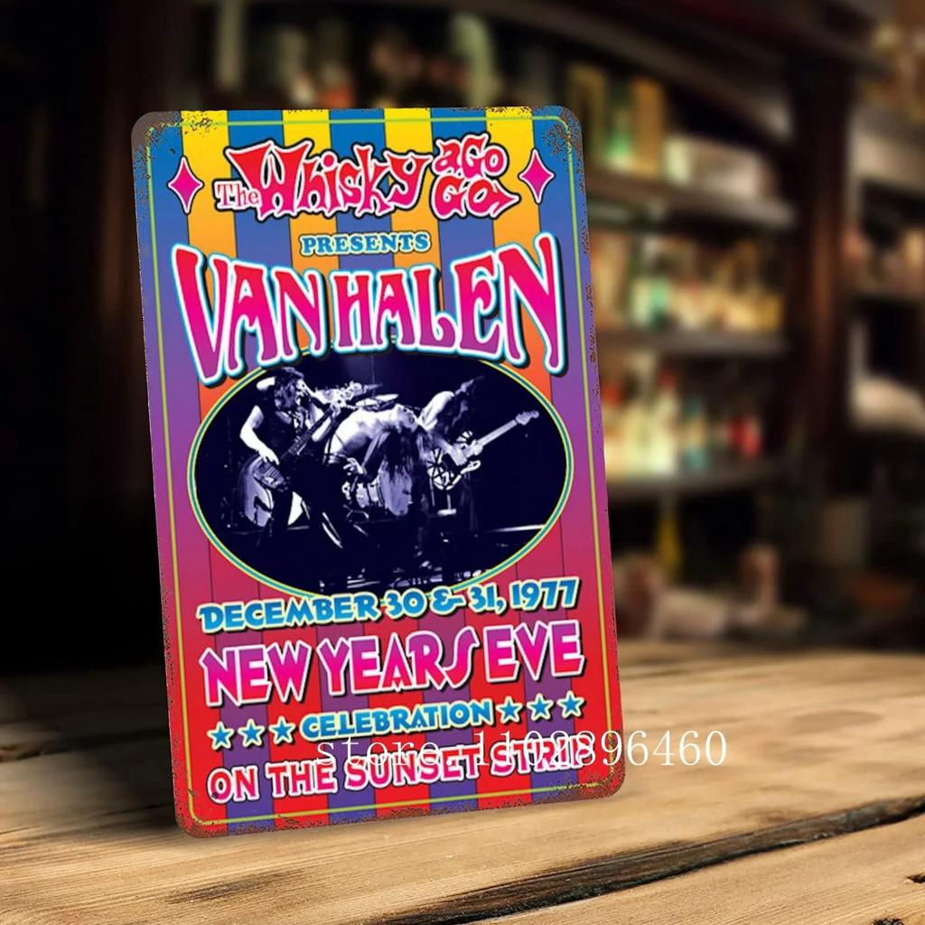 Van Halen Metal Plaques & Signs Wall Decor Vintage Tin Signs Captain Metal Poster Decor for Bar Pub Club Wall Decoration