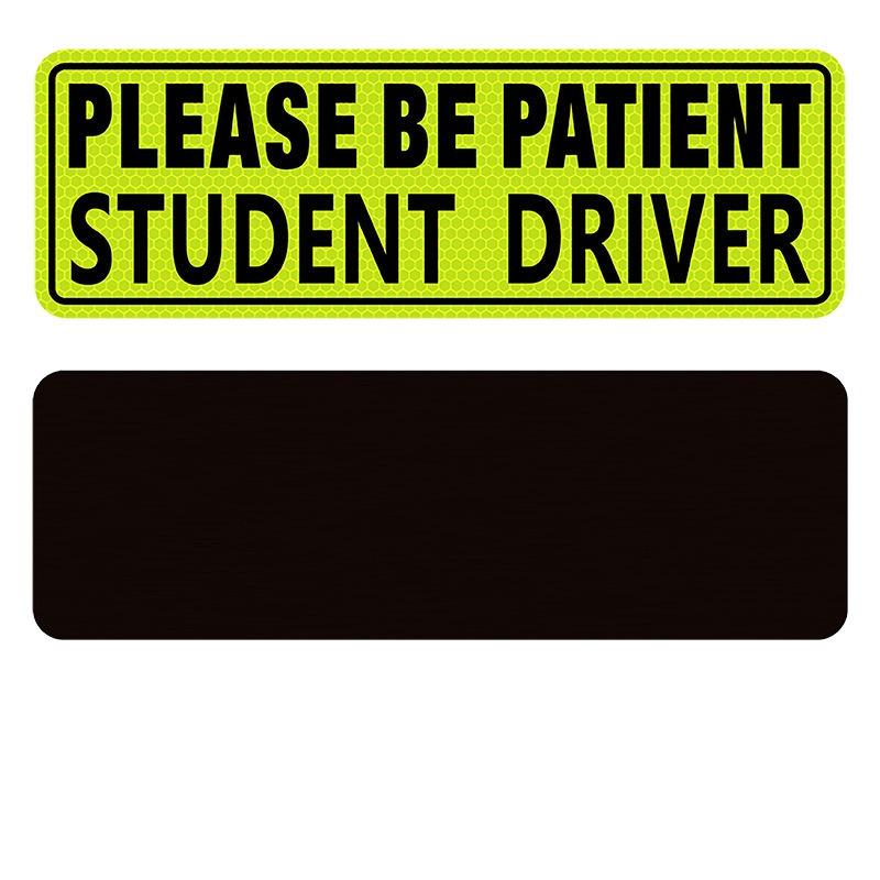 Novice Intern Driver Car Sticker Magnetic Reflective Sticker Popular New+river Novice Car Sticker