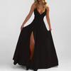 Frühling Neue Damenmode Einfarbige Trägerkleid Sexy Slim Fit Falten Saum Ohr Detail Kleid