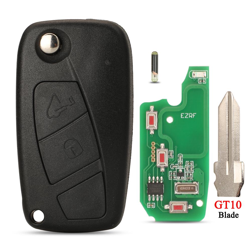 jingyuqin 434MHz For Iveco Daily 2006-2011 Megamos Crypto ID48 Remote Tunk Car Key Control Fob SIP22 GT10 With Decoration Sticke