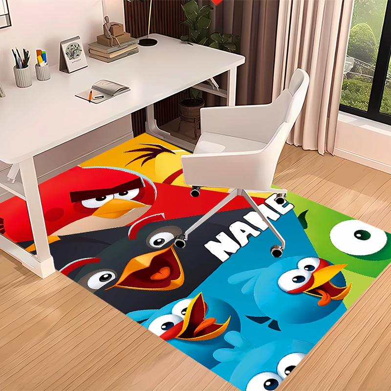 Custom personalization Angry Birds game Print Area Rug - Soft, Washable Non-Slip Indoor Mat,Living Room,Home&Office Decorative Rug