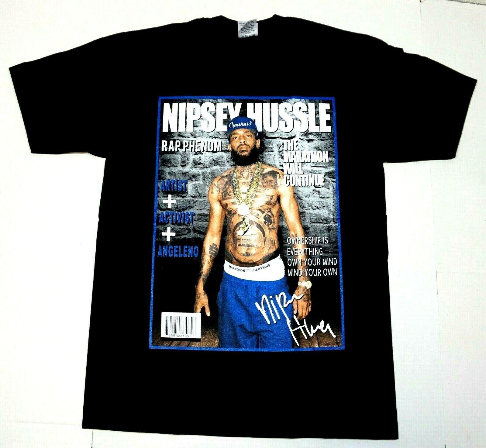Футболка NIPSEY HUSSLE Crenshaw Urban Hip Hop Rap HU$$LE Мужская 4XL Черная Новая L