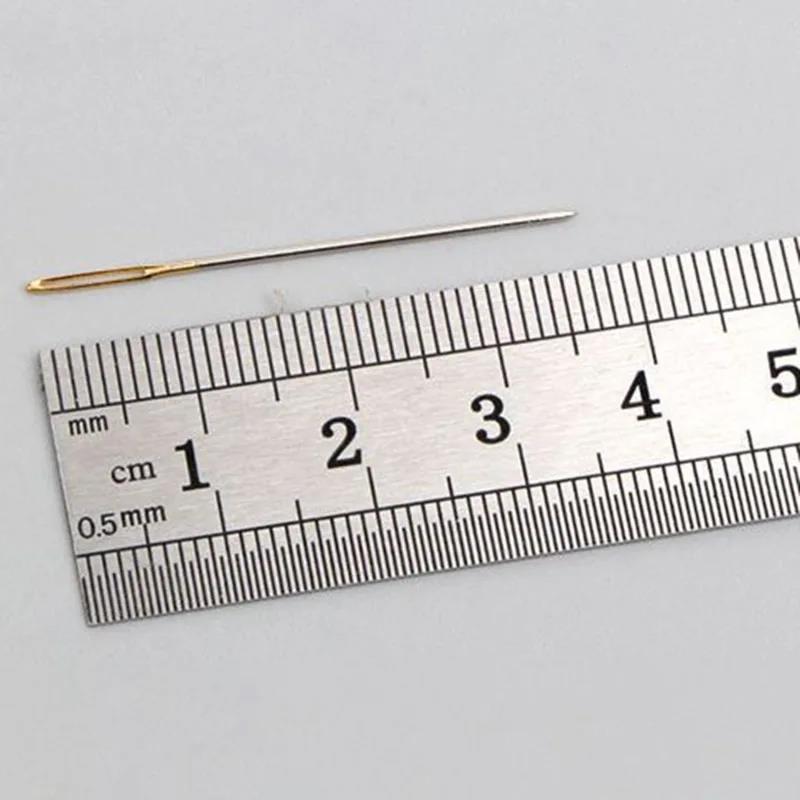 30pc Leather Sewing Needles Big Eye Manual Embroidery Stitching Fabric Cross Stitch Knitting Tool with Needle Cylinder