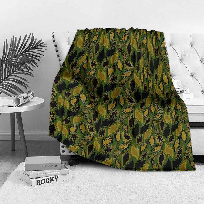 Dark Floral Printed Fleece Blanket Sofa Bed Throw Decorative Cushion Cover Gift for Women Home Decor