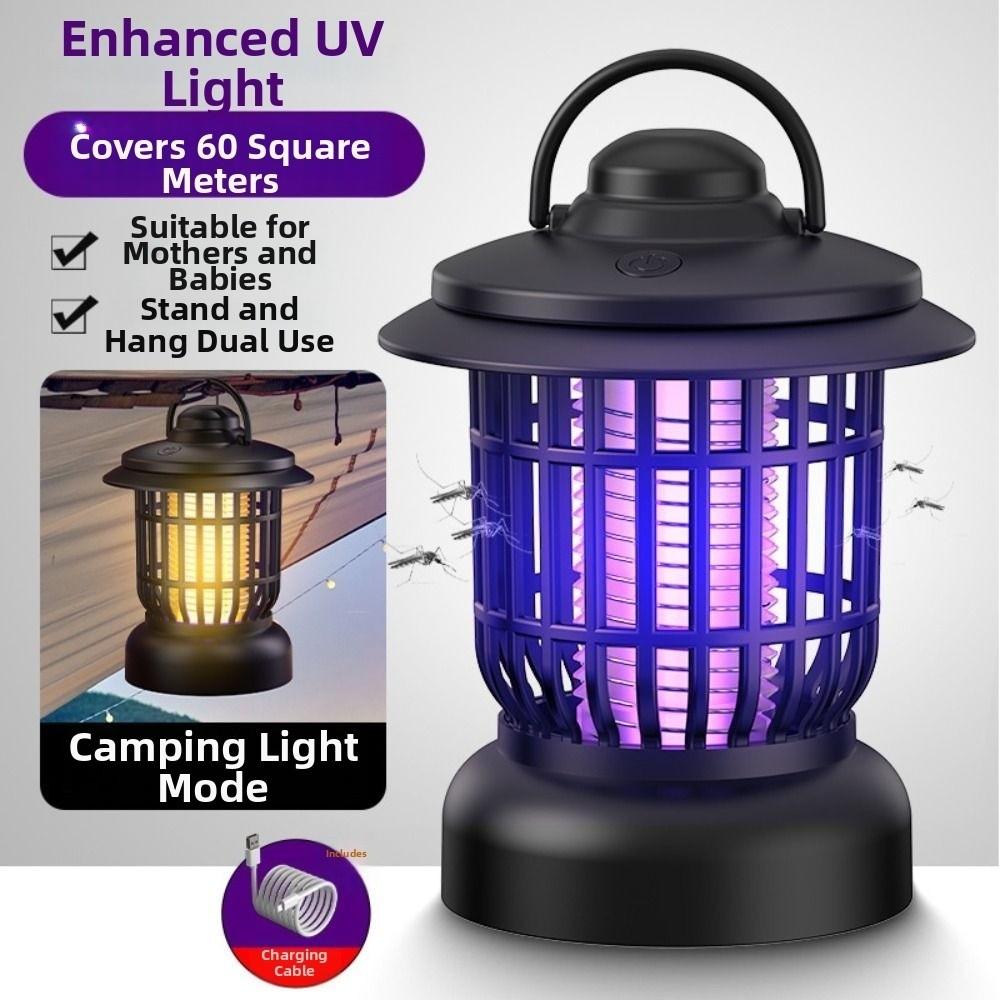 Portable Electric Camping Light Purple Light Mosquito Trap Easy To Use Mosquito Lamp  Outdoor