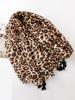 Retro Women Silk Scarf Black Leopard Print Bright Silk Wrap Shawls Lady Sunscreen Bandana Hijab Scarve Pareo Headscarf Boho New