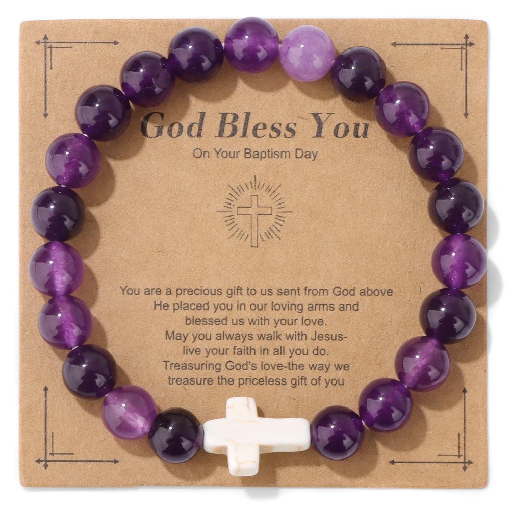 

JYL TS Bracelet Couple Bead Design Romantic Fosters Love And Harmony CCA089-19CM Shiraishi Amethyst коричнево-жовтий